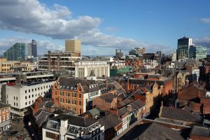 Manchester-general-view-Albert-Square-Bridge-Street-clouds-Manchester-Town-Hall-Albert-Square-Clouds