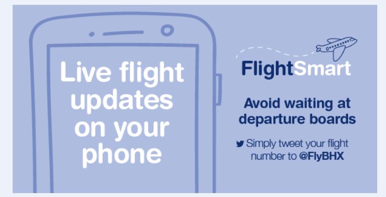 Birmingham Airport service for real-time flight news via Twitter