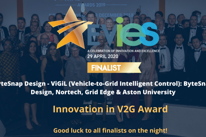 ByteSnap finalists at Electric Vehicle Innovation & Excellence Awards 2020